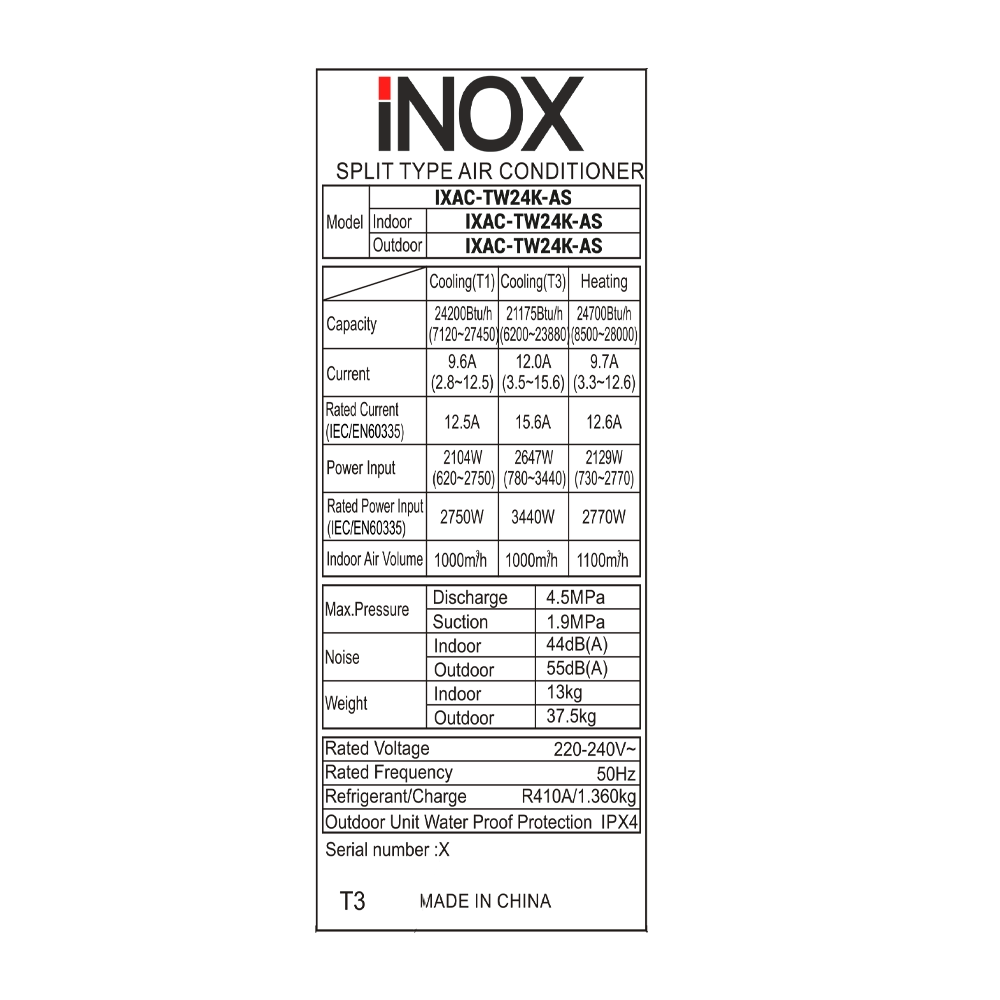 مكيف iNOX انفيرتر ١.٥ طن T3 مع تحكم بالأمبير واي فاي — view 5